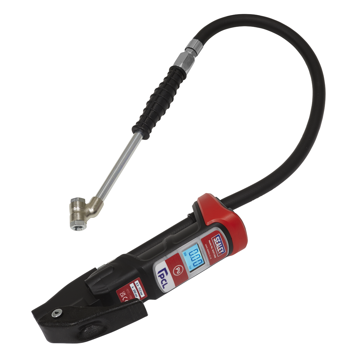 PCL Anodised Digital Tyre Inflator with Twin Push-On Connector