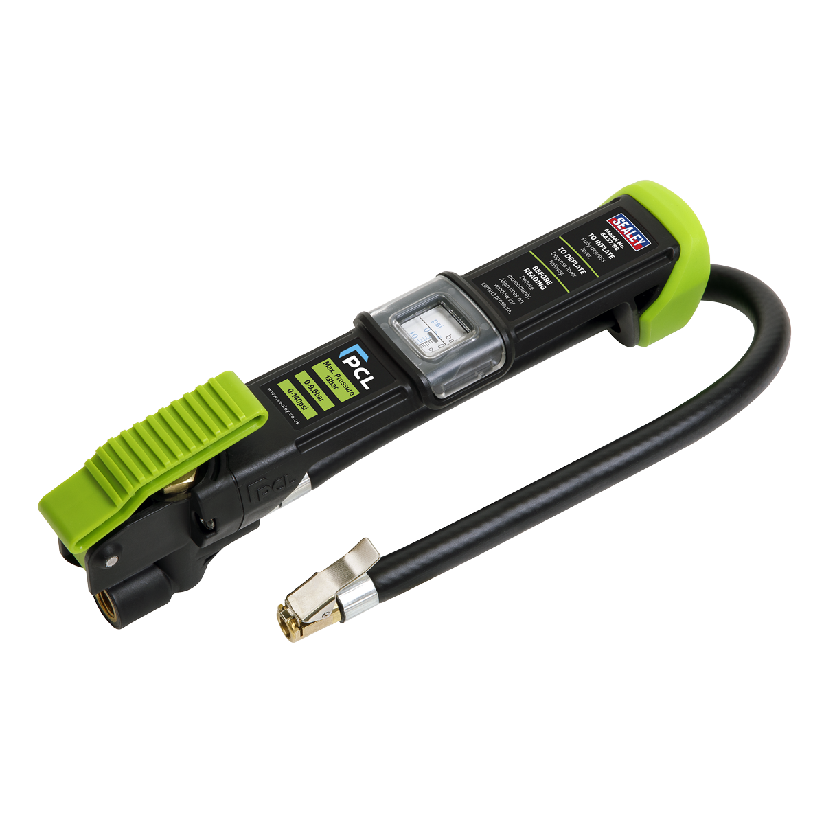 PCL Airlite Eco Tyre Inflator with Clip-On Connector