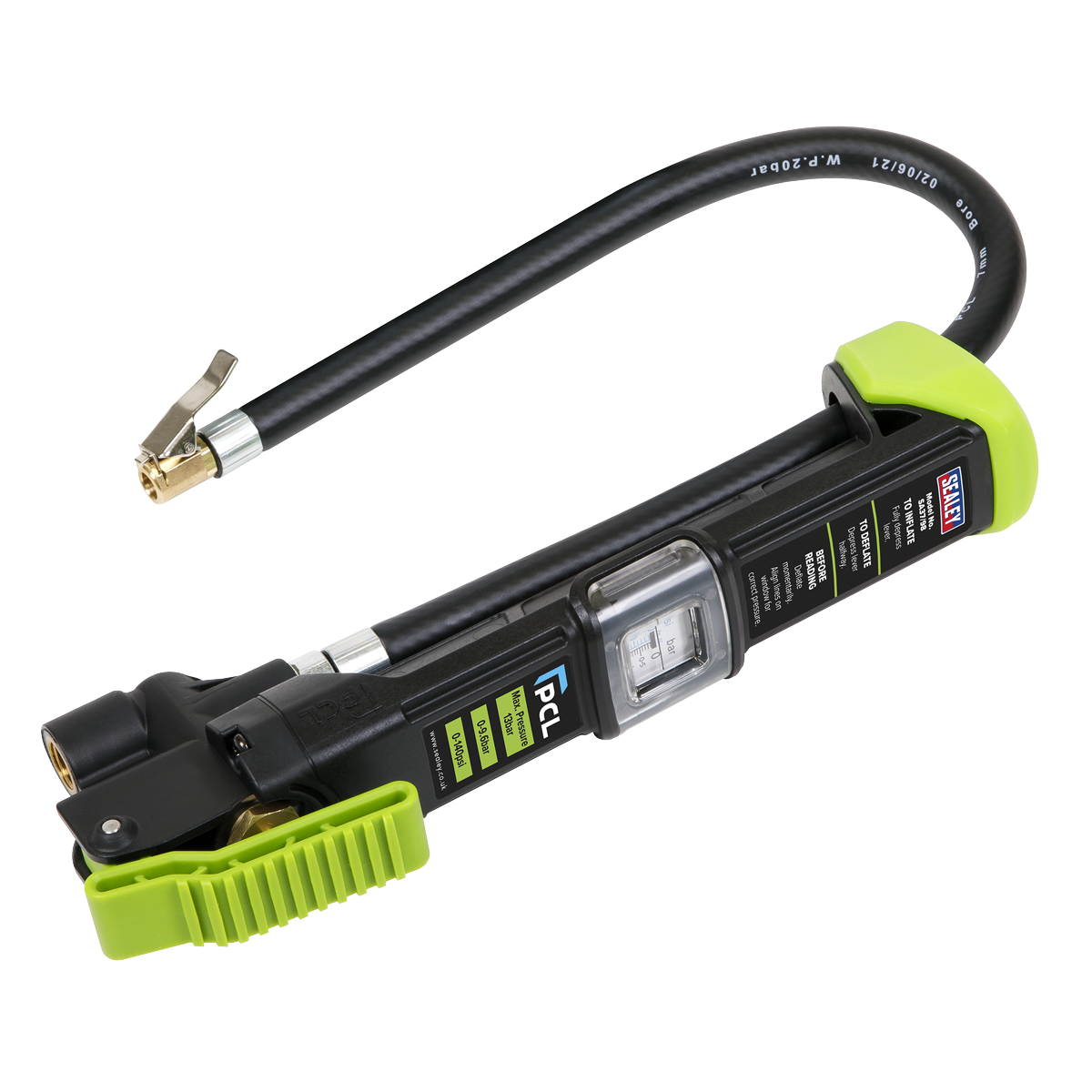 PCL Airlite Eco Tyre Inflator with Clip-On Connector