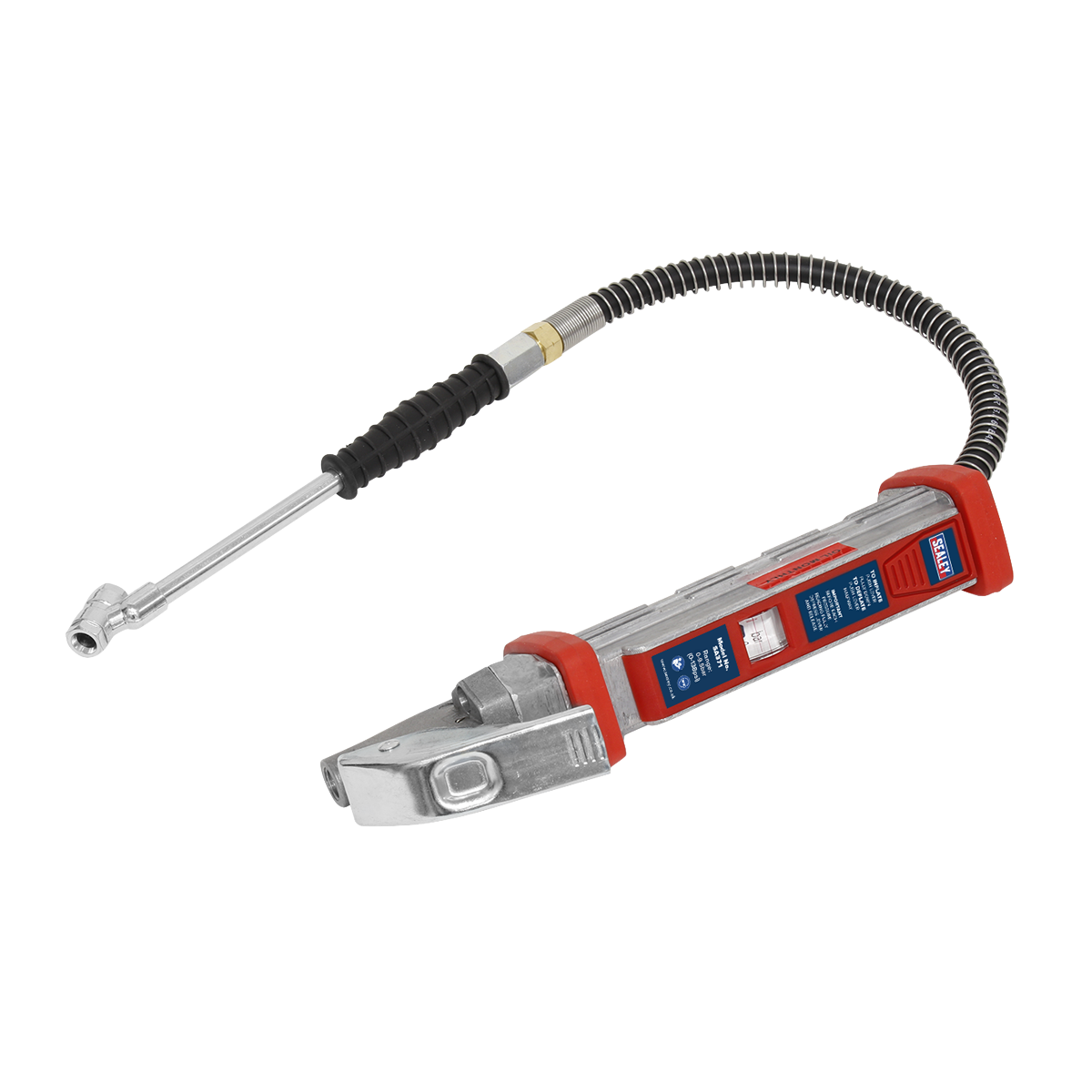 Tyre Inflator with 0.5m Hose & Twin Push-On Connector