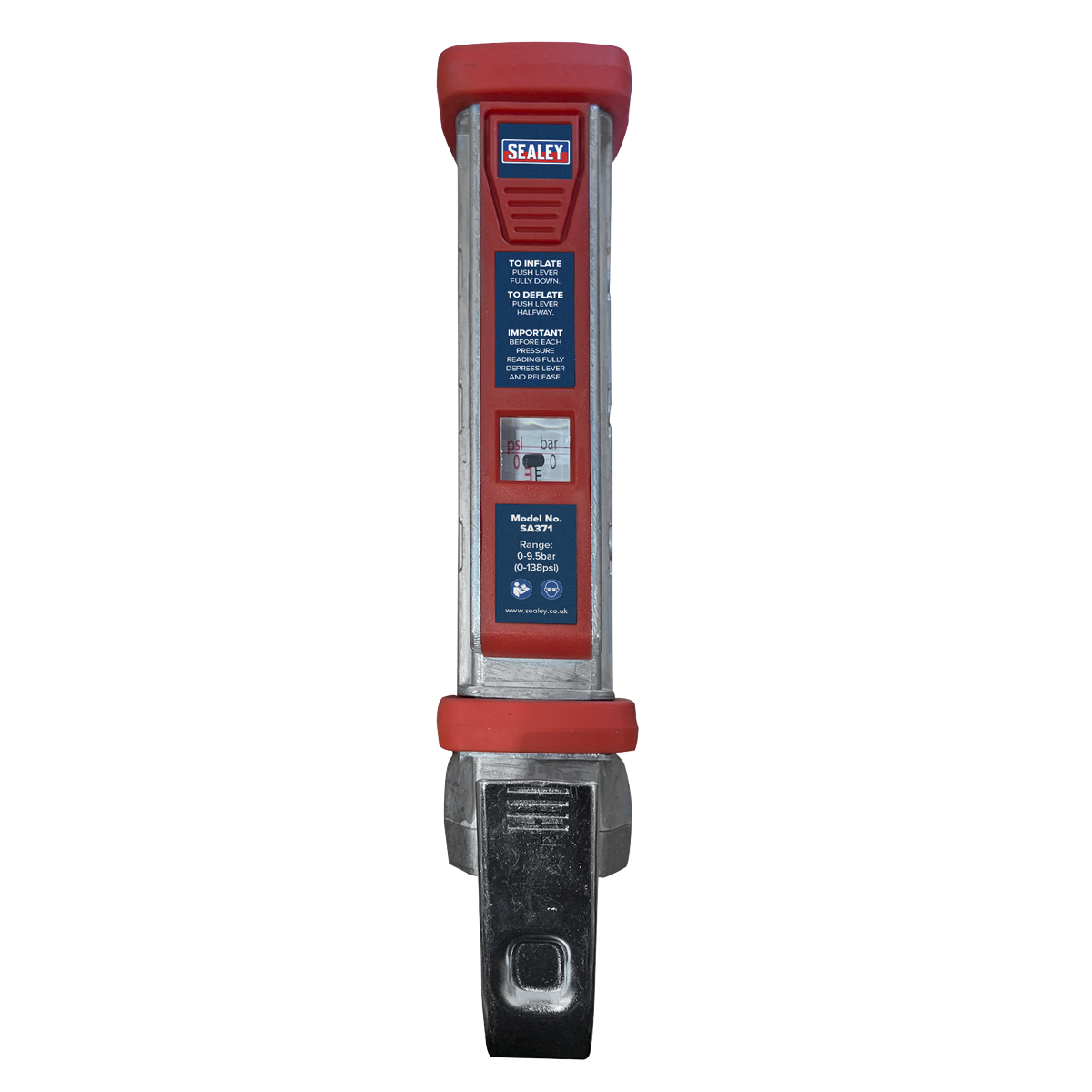 Tyre Inflator with 0.5m Hose & Twin Push-On Connector