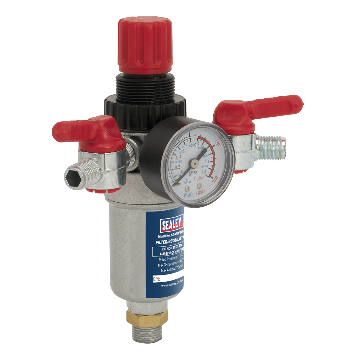 Air Filter/Regulator 3/8"BSP Male to 1/4"BSP Male