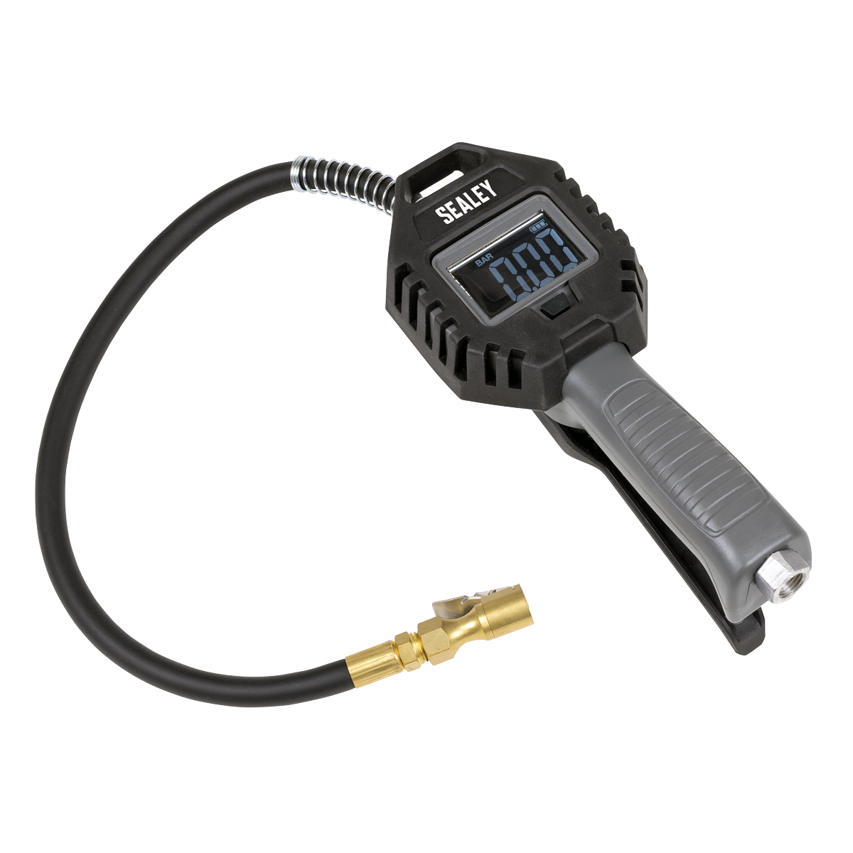 Digital Tyre Inflator with Clip-On Connector Rechargeable