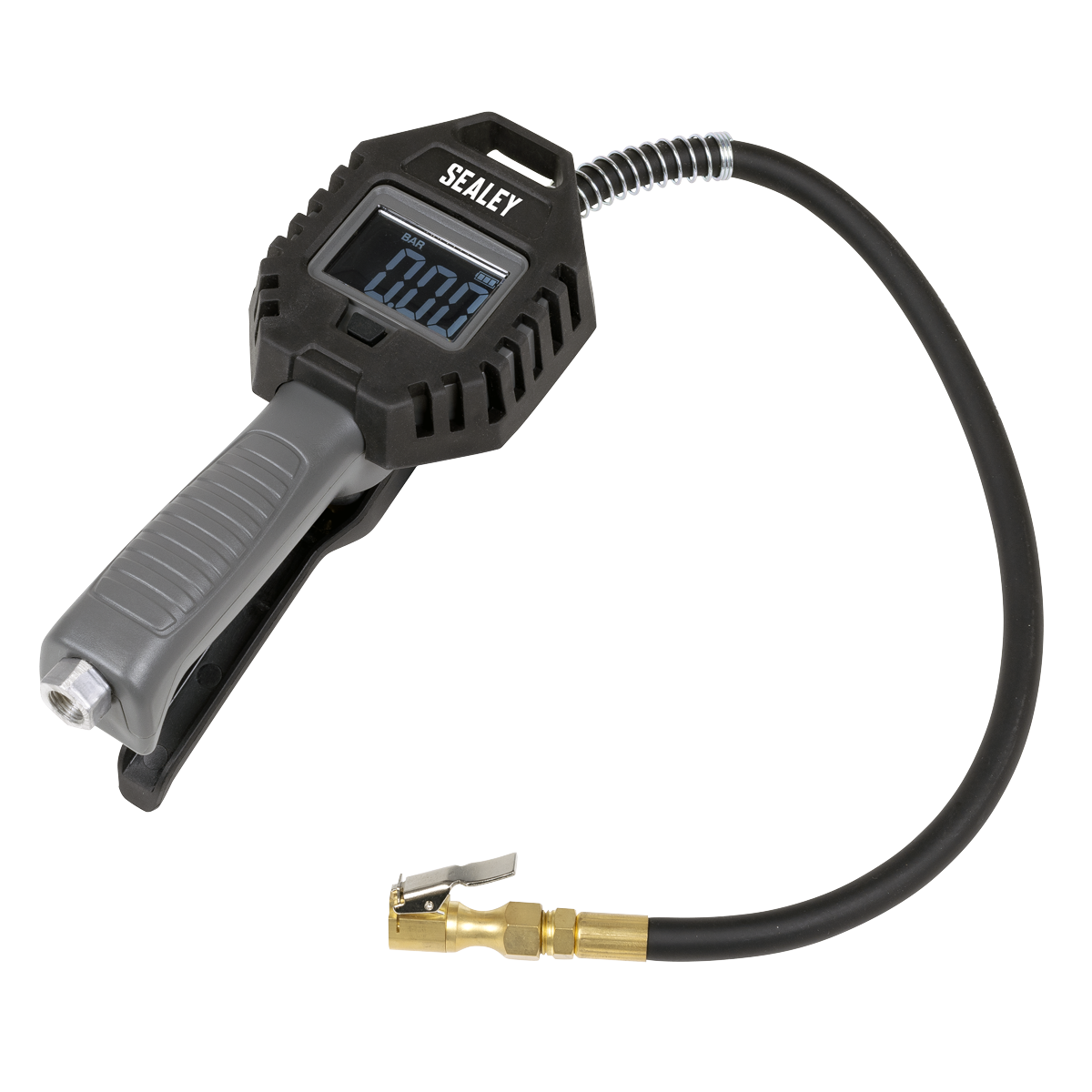 Digital Tyre Inflator with Clip-On Connector Rechargeable