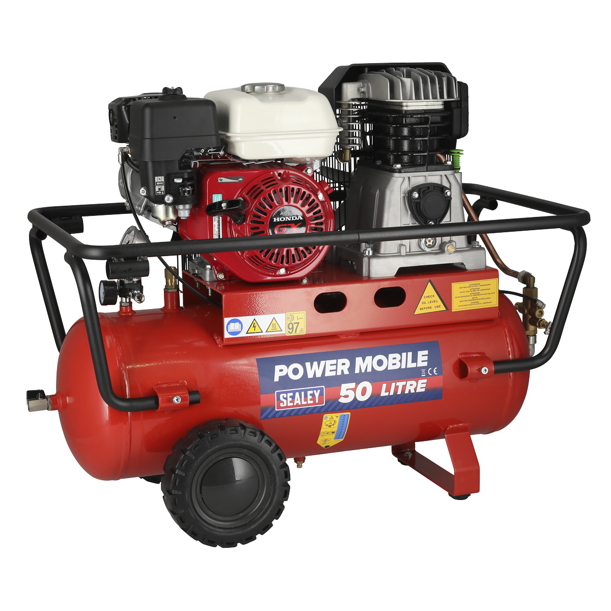 50L Belt Drive Air Compressor with Petrol Engine 5.5hp
