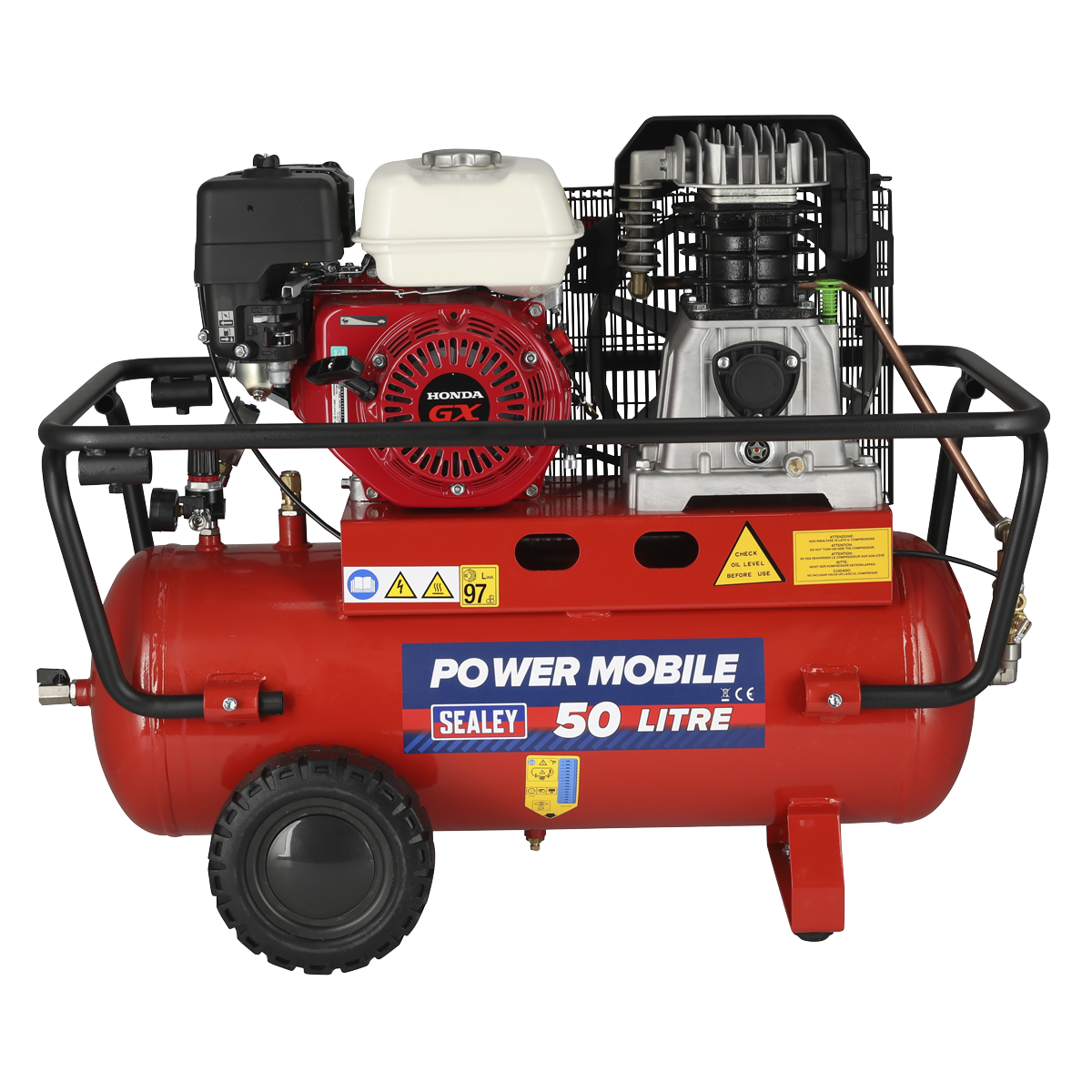 50L Belt Drive Air Compressor with Petrol Engine 5.5hp