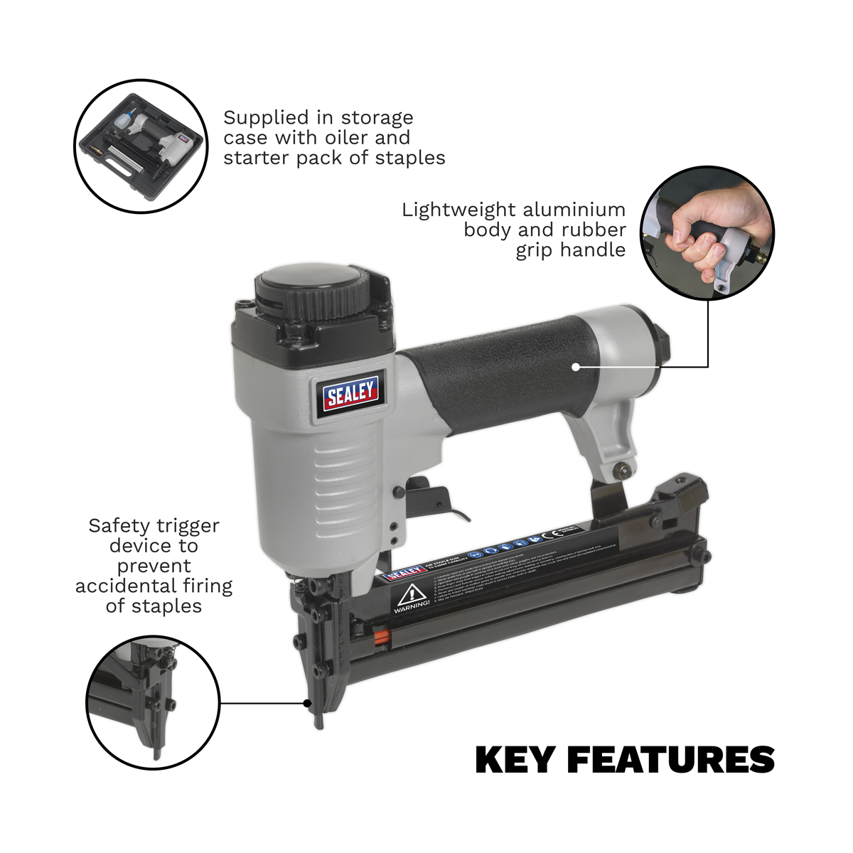 Air Staple Gun 13-32mm Capacity