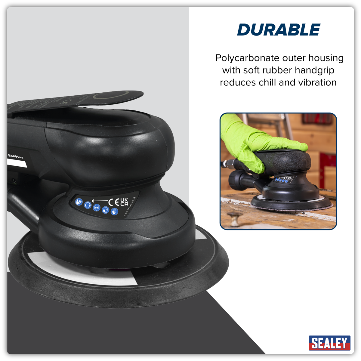 Air Palm Orbital Sander Ø150mm Dust-Free