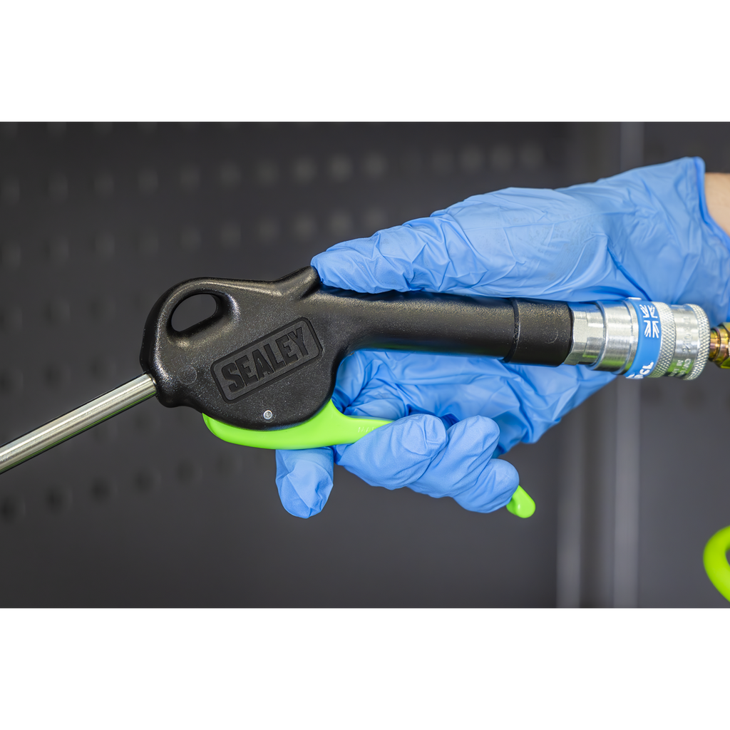 Air Blow Gun with Angled Lance 980 x 8mm 1/4"BSP Air Inlet