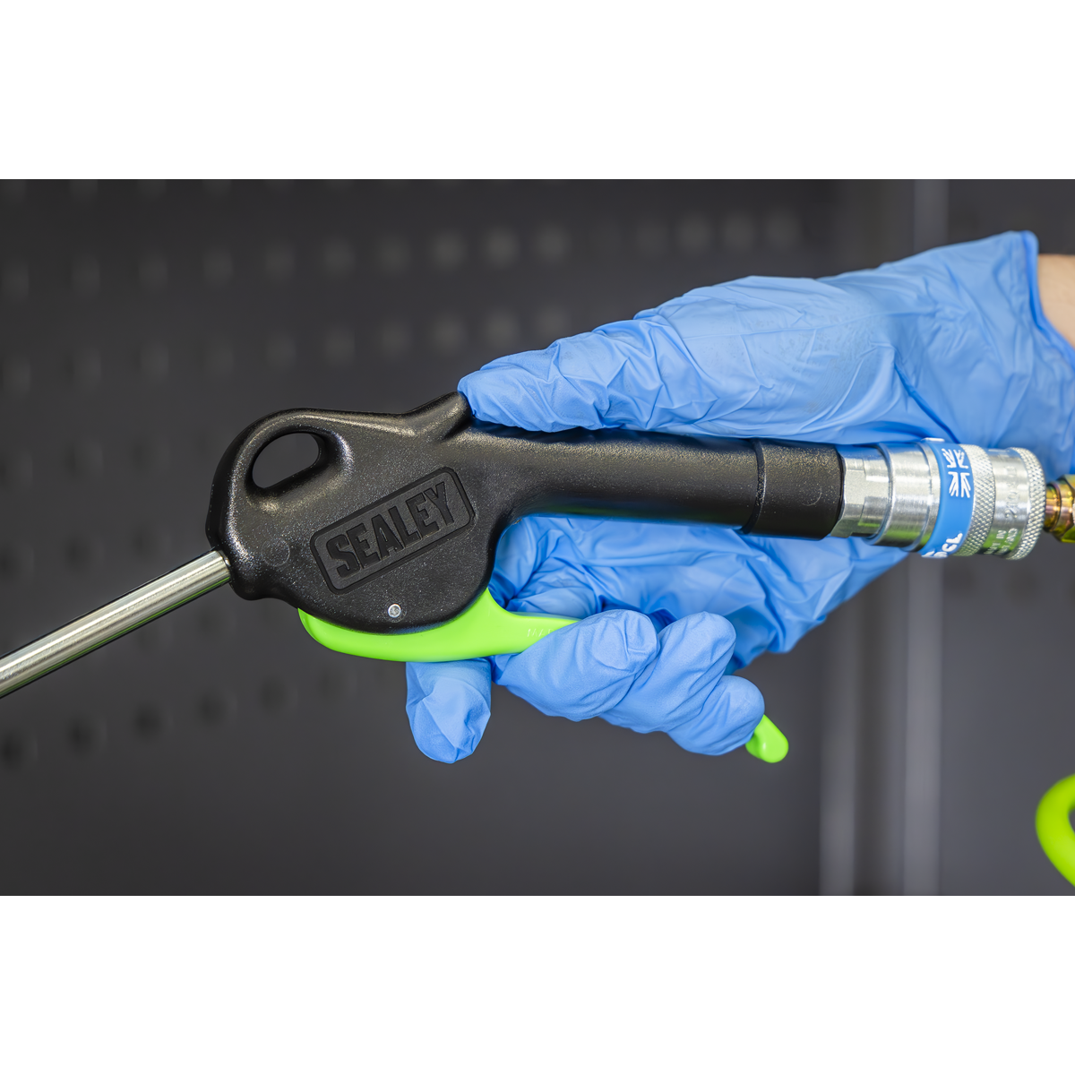 Air Blow Gun with Angled Lance 980 x 8mm 1/4"BSP Air Inlet