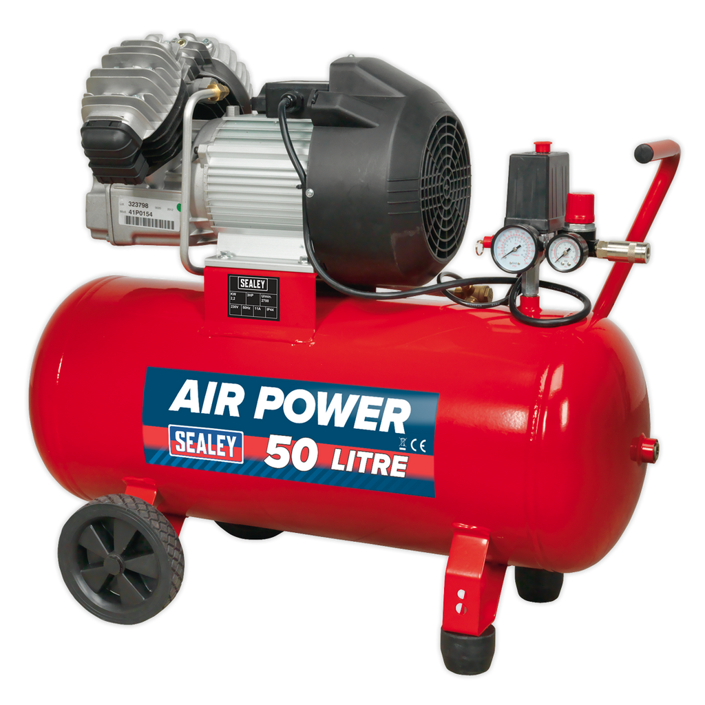 50L V-Twin Direct Drive Air Compressor 3hp