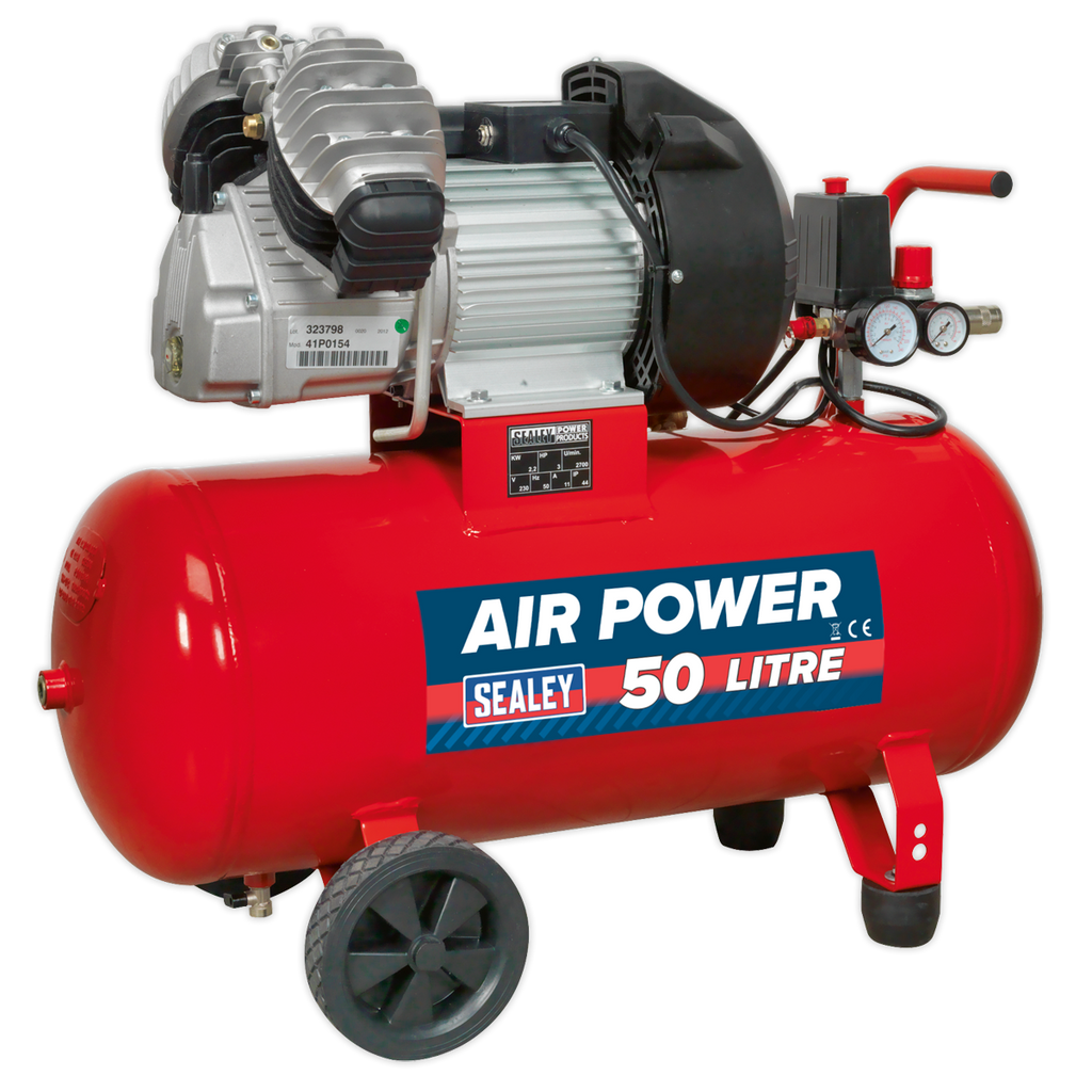 50L V-Twin Direct Drive Air Compressor 3hp