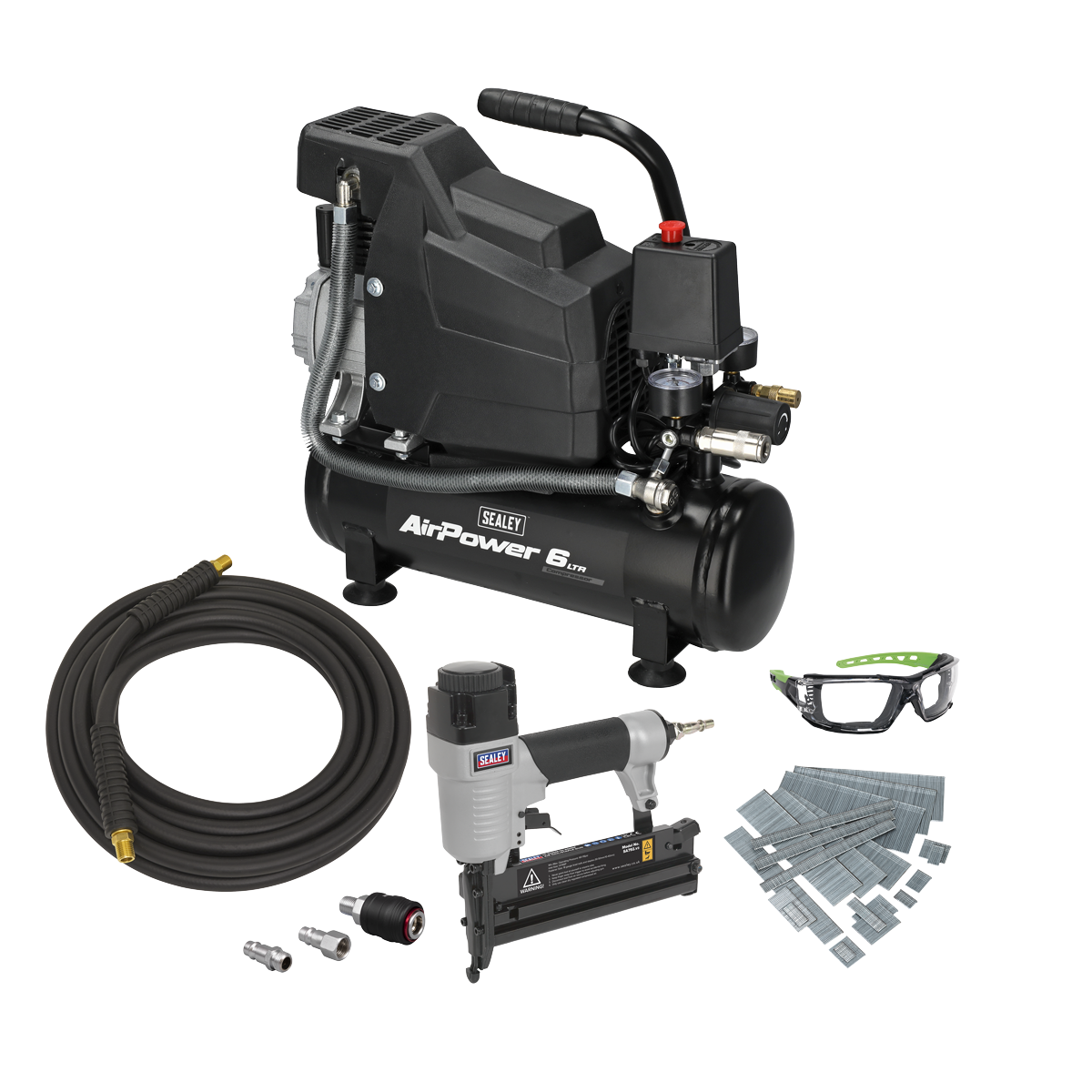 Air Compressor/Air Nail/Staple Gun Kit