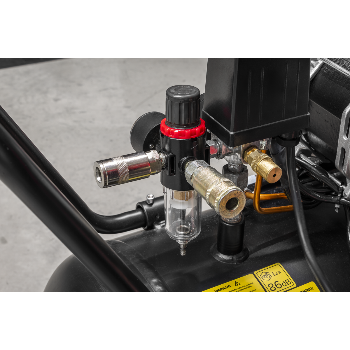 100L Low Noise Direct Drive Oil Free Air Compressor, 2 x 2hp