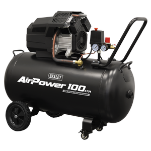 Air Compressor 100L V-Twin Oil Free Direct Drive 3hp
