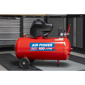 100L Oil Free V-Twin Direct Drive Air Compressor 3hp