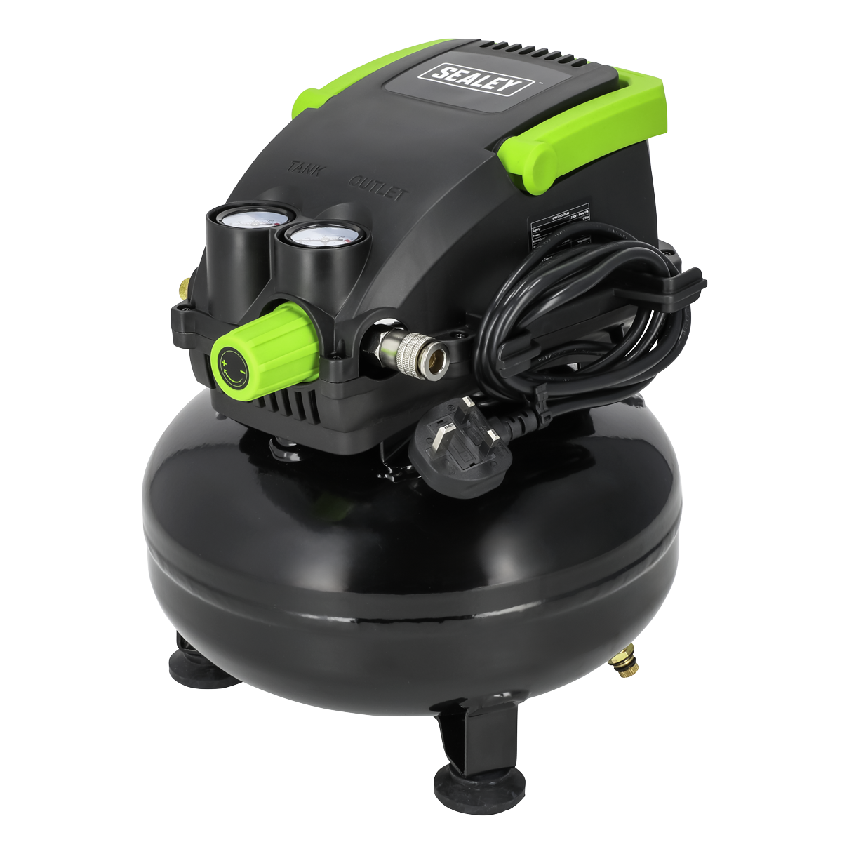 11L Direct Drive Oil Free Air Compressor, 0.5hp (SAC1100)