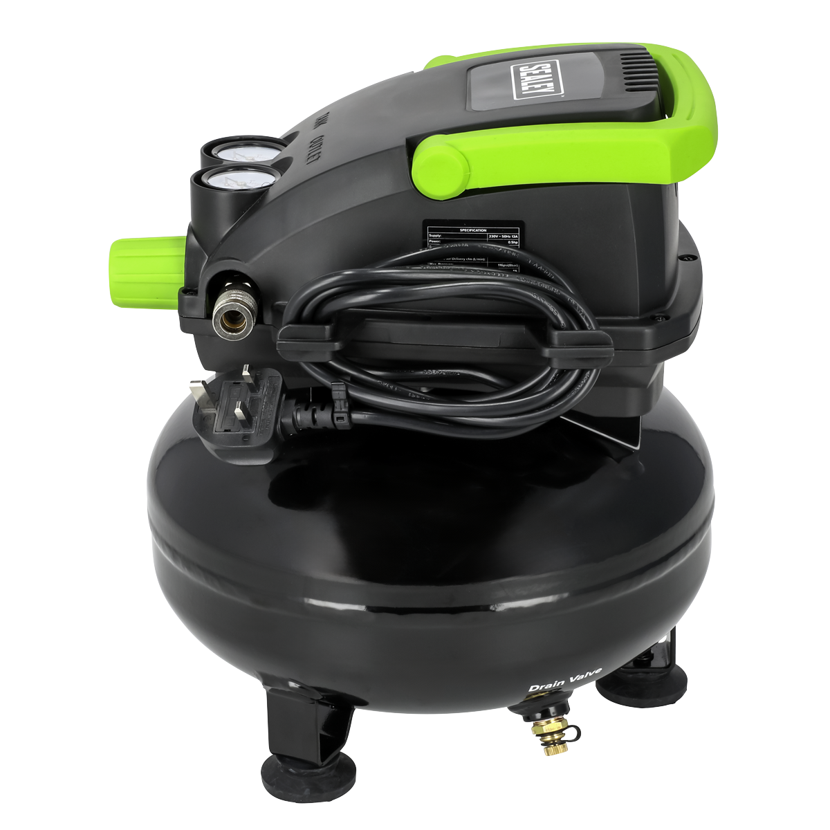 11L Direct Drive Oil Free Air Compressor, 0.5hp (SAC1100)