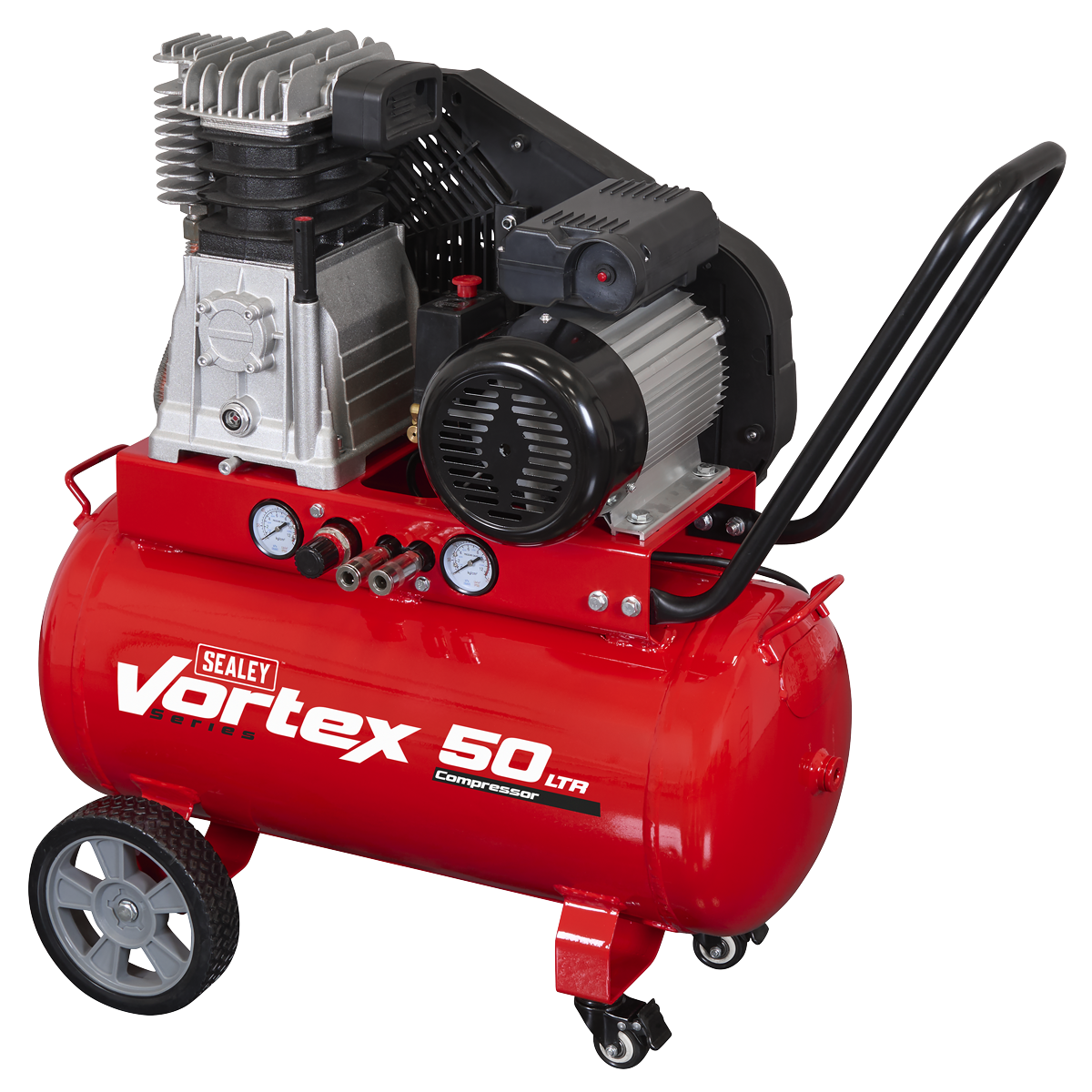 50L Belt Drive Air Compressor with Cast Cylinders & Wheels, 3.5hp (SAC1503B)