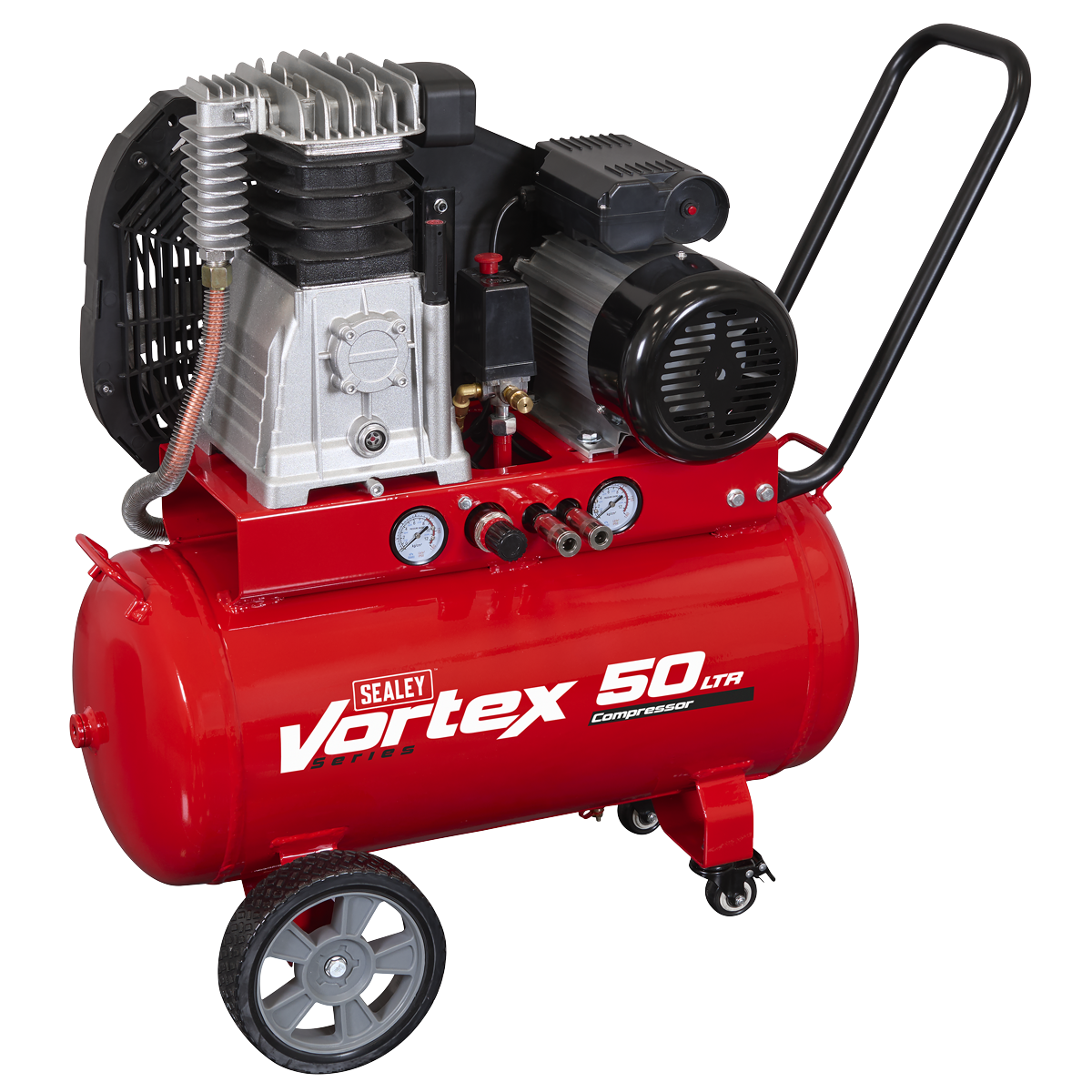 50L Belt Drive Air Compressor with Cast Cylinders & Wheels, 3.5hp (SAC1503B)
