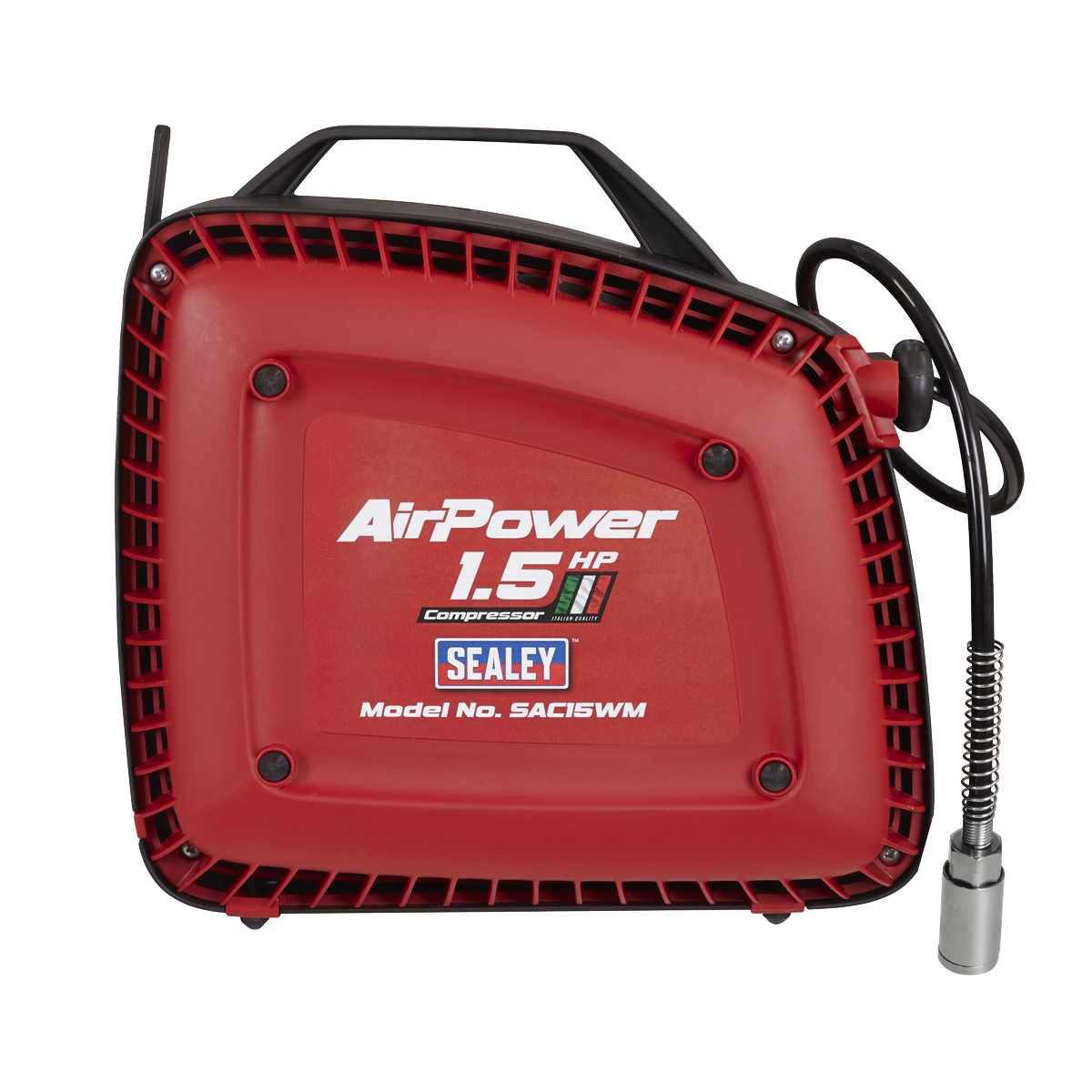 Wall Mounting Oil Free Air Compressor with Retractable Reel, 1.5hp (SAC15WM) (Factory Refurbished C)