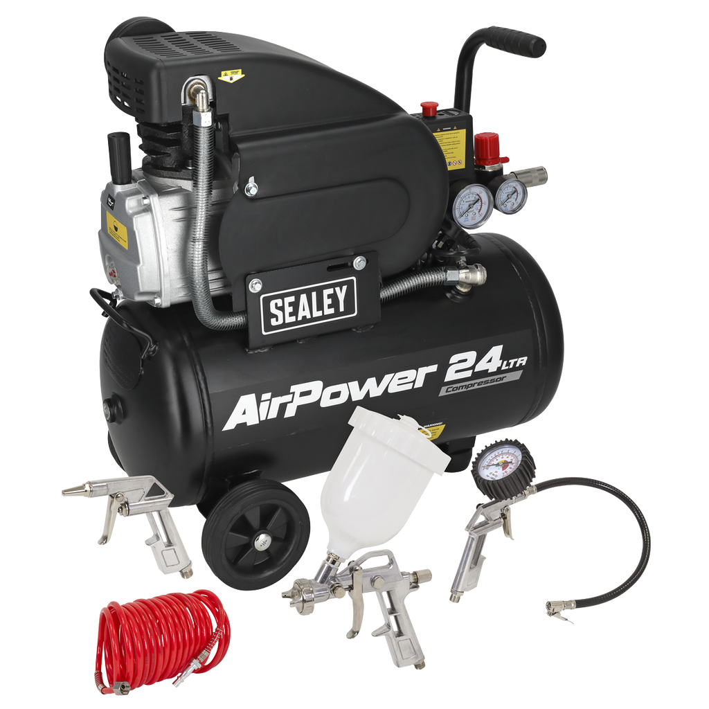 24L Direct Drive Air Compressor with Accessory Kit, 2hp (SAC2420APK)