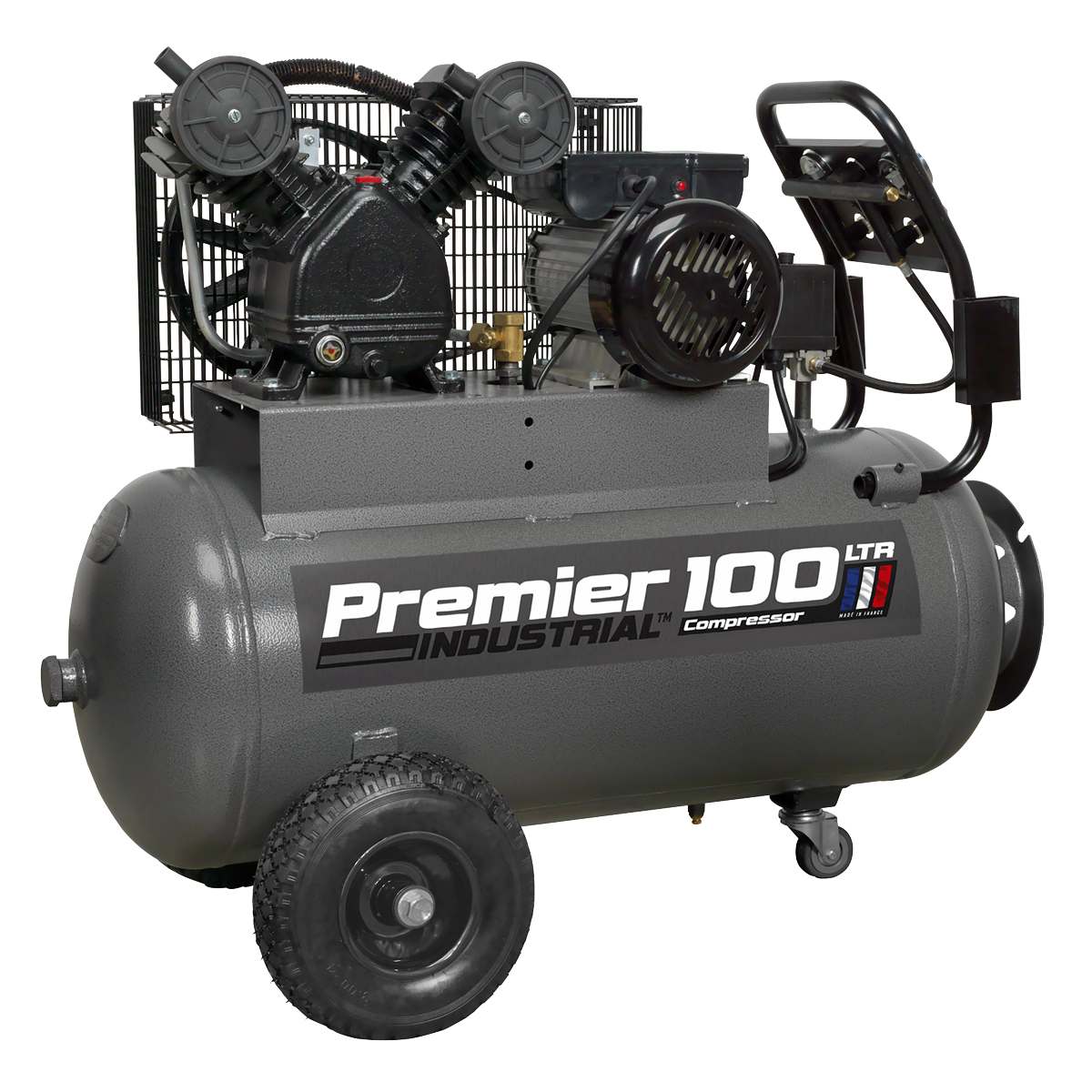 Premier 100L Belt Drive Air Compressor with Front Control Panel 3hp