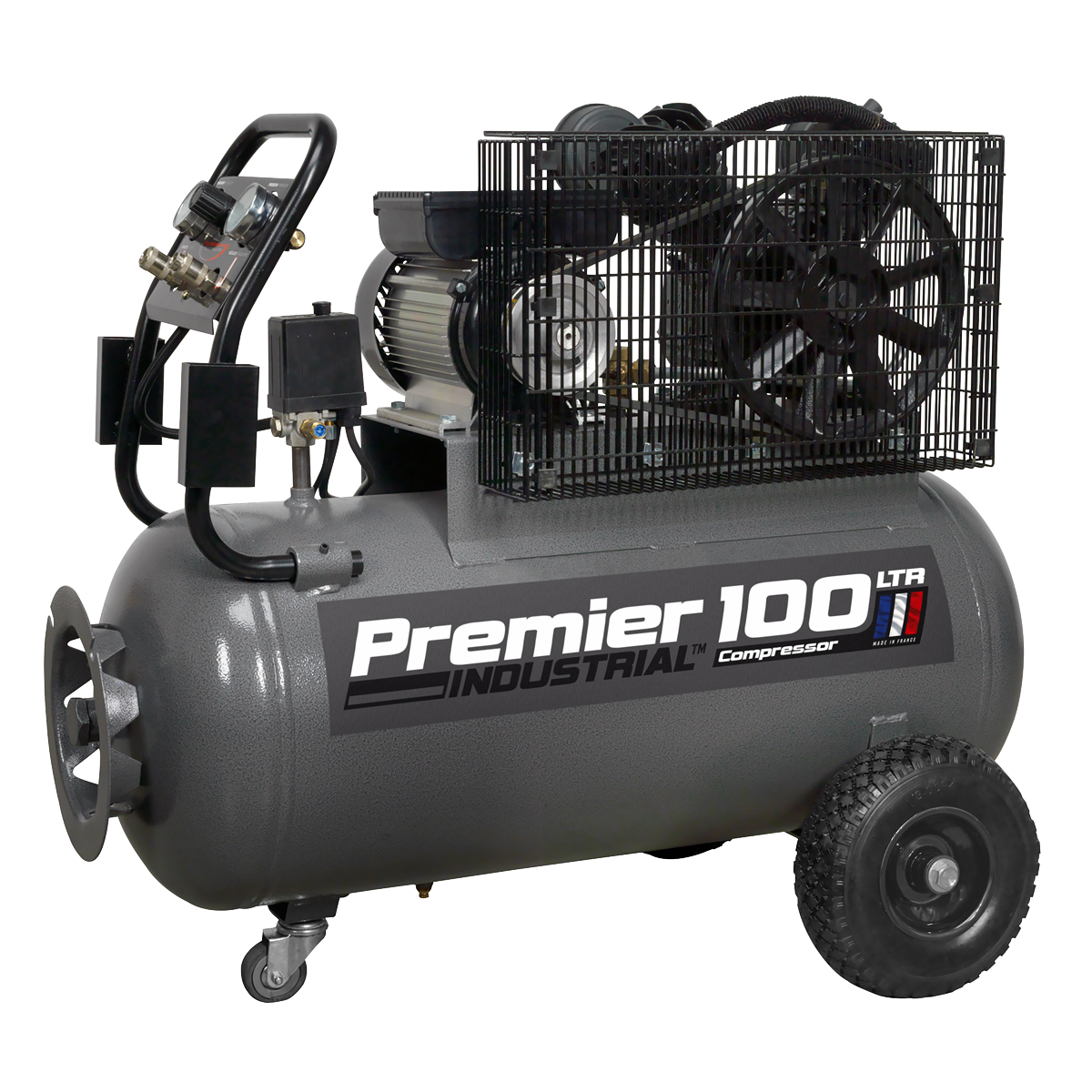 Premier 100L Belt Drive Air Compressor with Front Control Panel 3hp