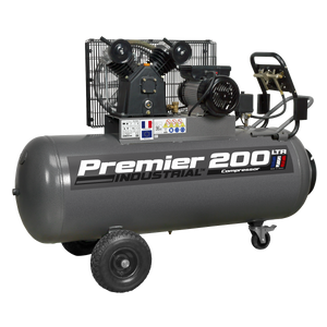 Premier 200L Belt Drive Air Compressor with Front Control Panel 3hp
