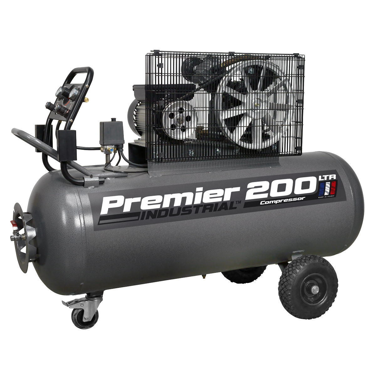 Premier 200L Belt Drive Air Compressor with Front Control Panel 3hp