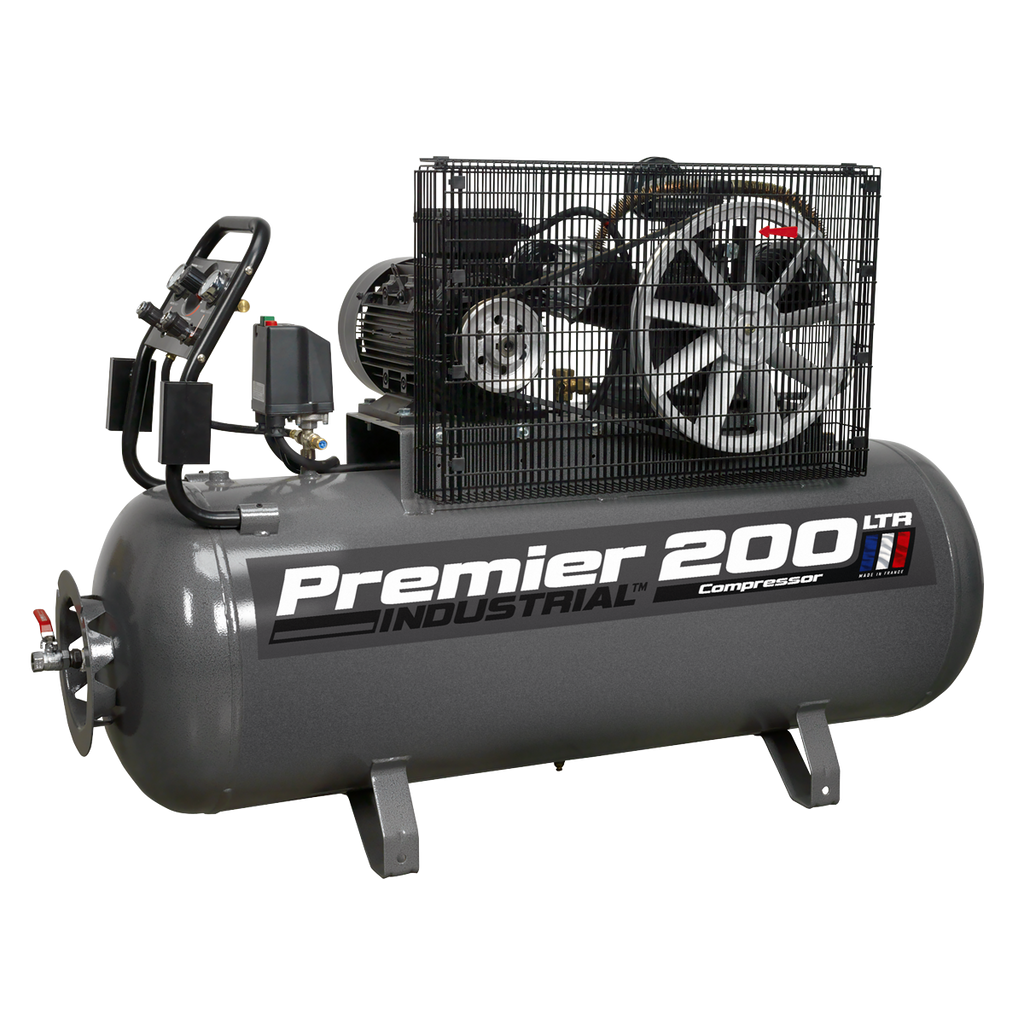 Premier 200L Belt Drive Air Compressor 5.5hp 3ph