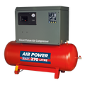 270L Low Noise Belt Drive Air Compressor with Cast Cylinders 5.5hp 3ph 2-Stage