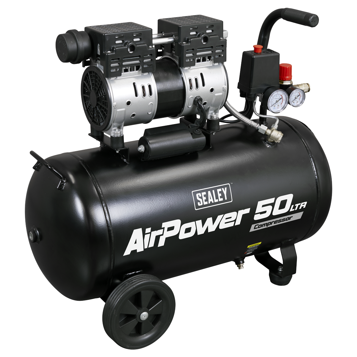 50L Low Noise Oil Free Direct Drive Air Compressor 1hp