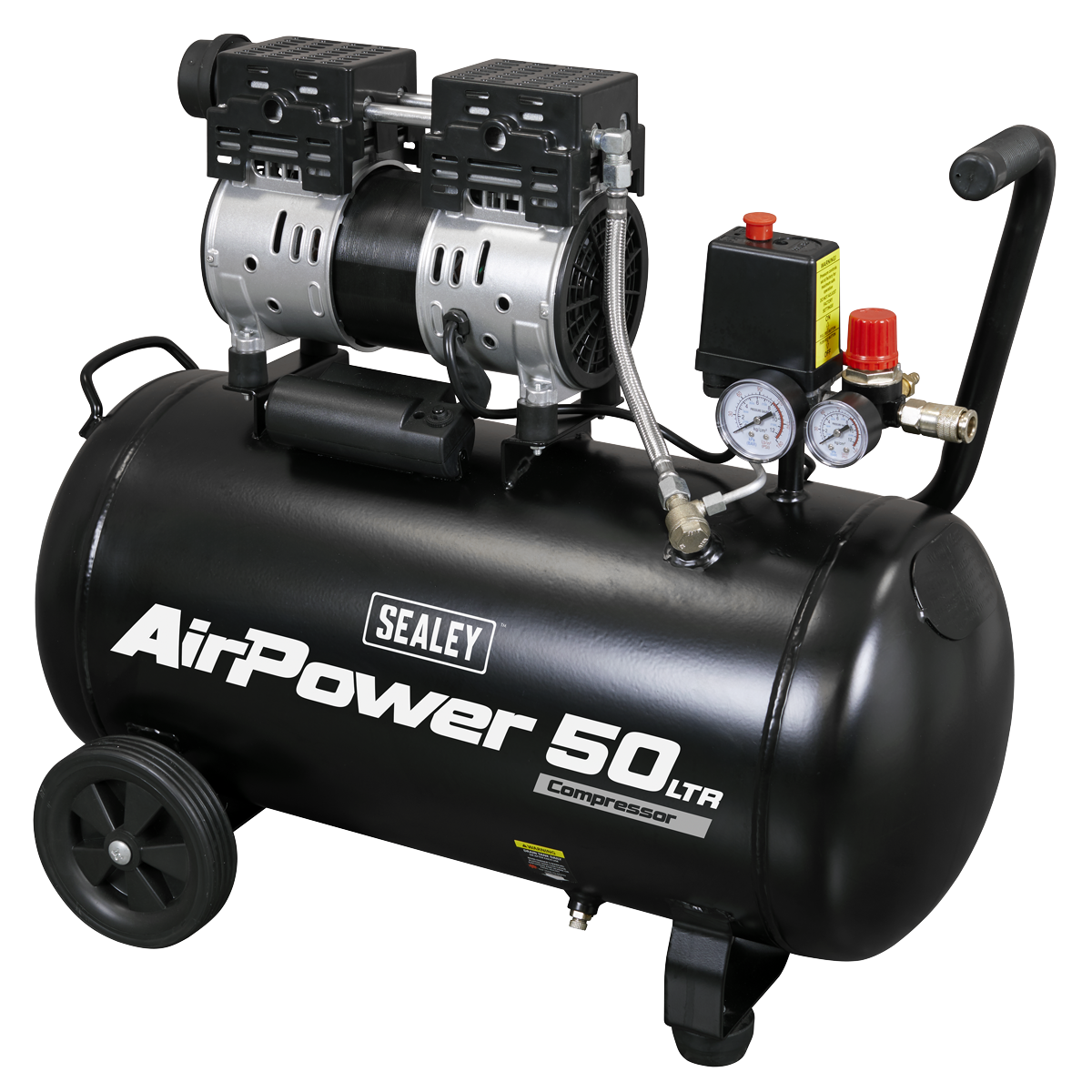 50L Low Noise Oil Free Direct Drive Air Compressor 1hp