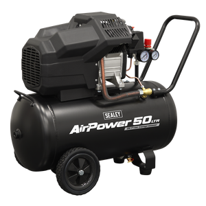 Air Compressor 50L V-Twin Oil Free Direct Drive 3hp
