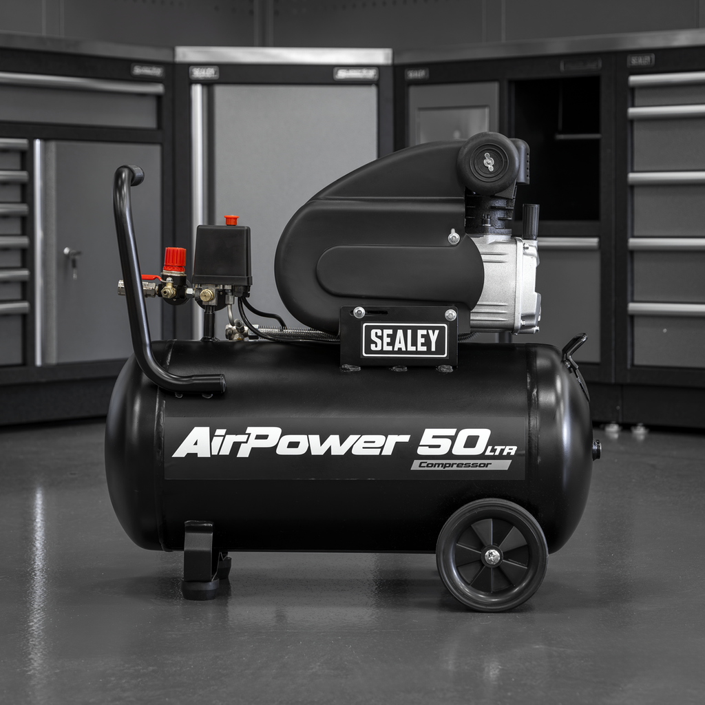 50L Direct Drive Air Compressor with Accessory Kit, 2hp (SAC5020APK) (Factory Refurbished B)