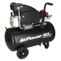 50L Direct Drive Air Compressor with Wheels, 2hp (SAC5020A)