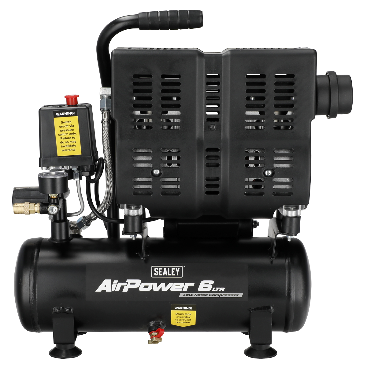 6L Low Noise Direct Drive Oil Free Air Compressor, 1hp (SAC6000S)