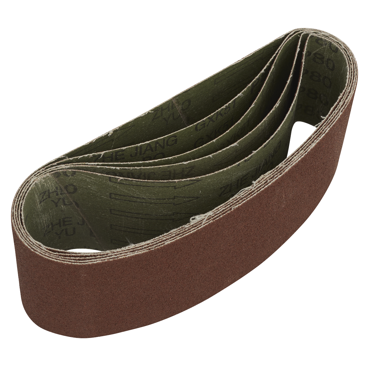 76 x 457mm Sanding Belt 80Grit - Pack of 5