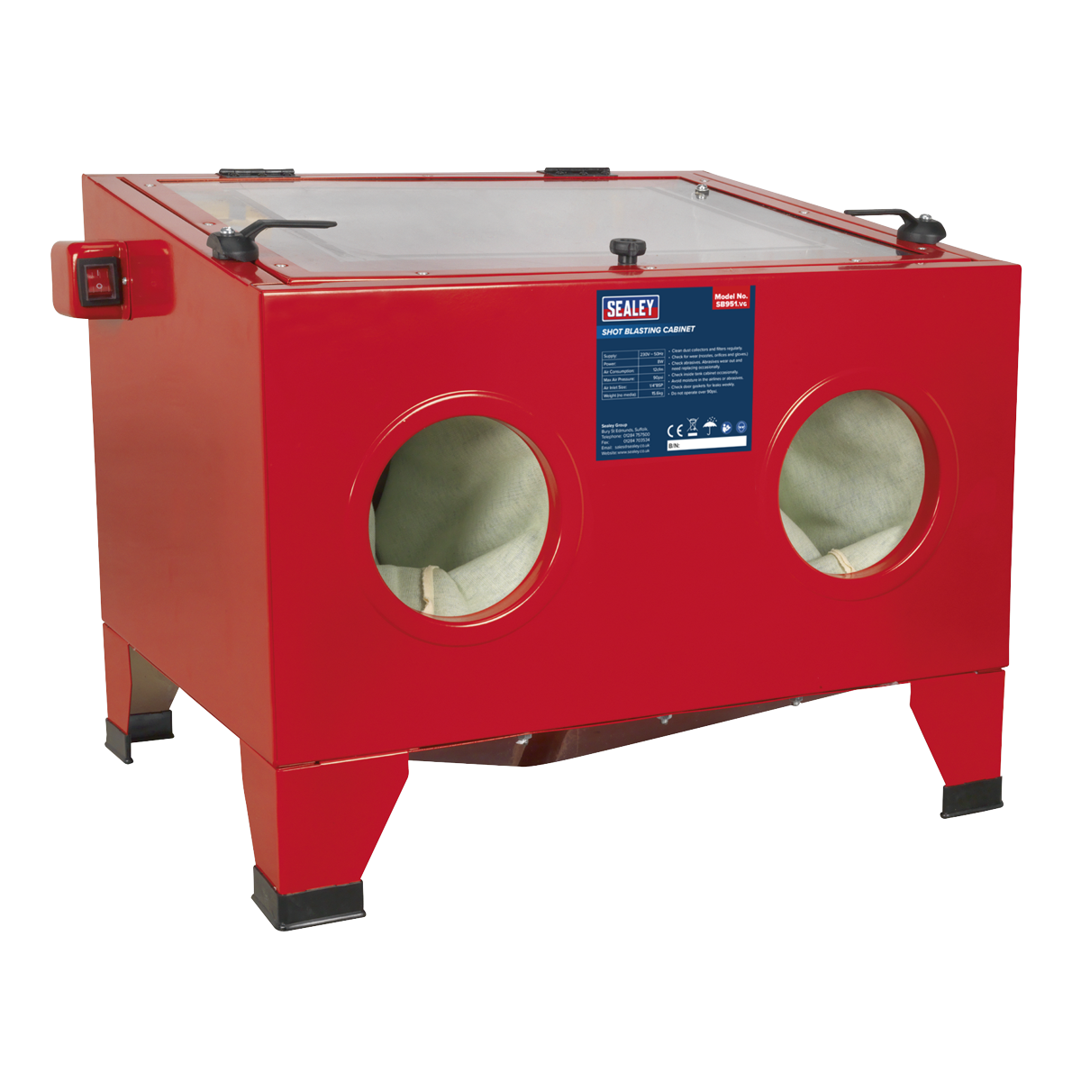 Shot Blasting Cabinet with Gun 640 x 490 x 490mm