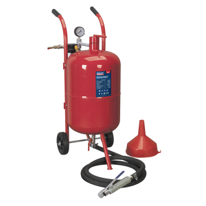 Shot Blaster with Water Trap & Wheels 37L