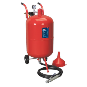 Shot Blaster with Water Trap & Wheels 75L