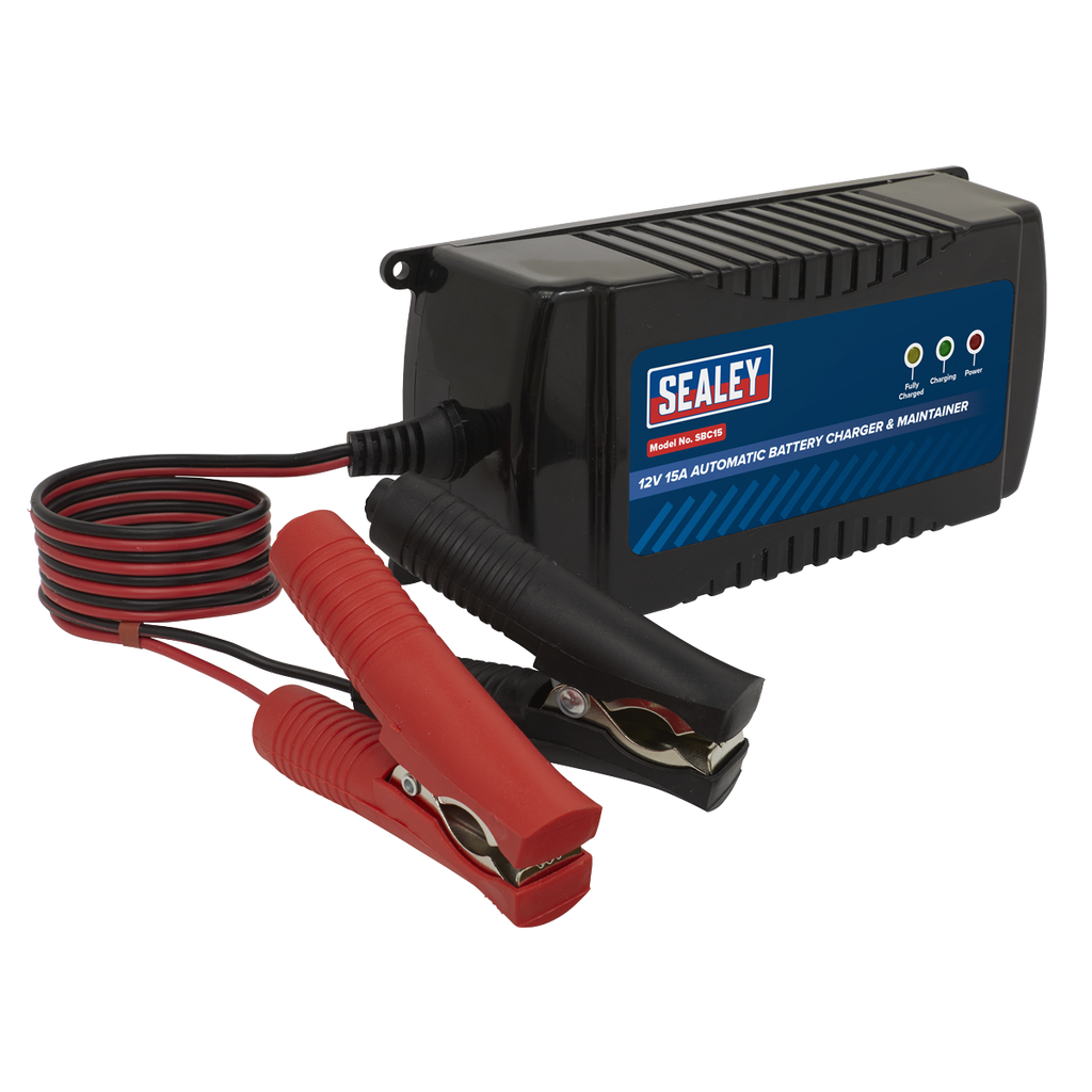 12V Fully Automatic Battery Charger/Maintainer, 15A (SBC15)