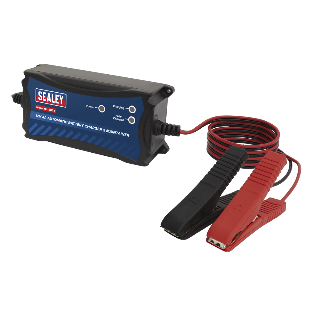 12V Fully Automatic Battery Charger/Maintainer, 4A (SBC4)