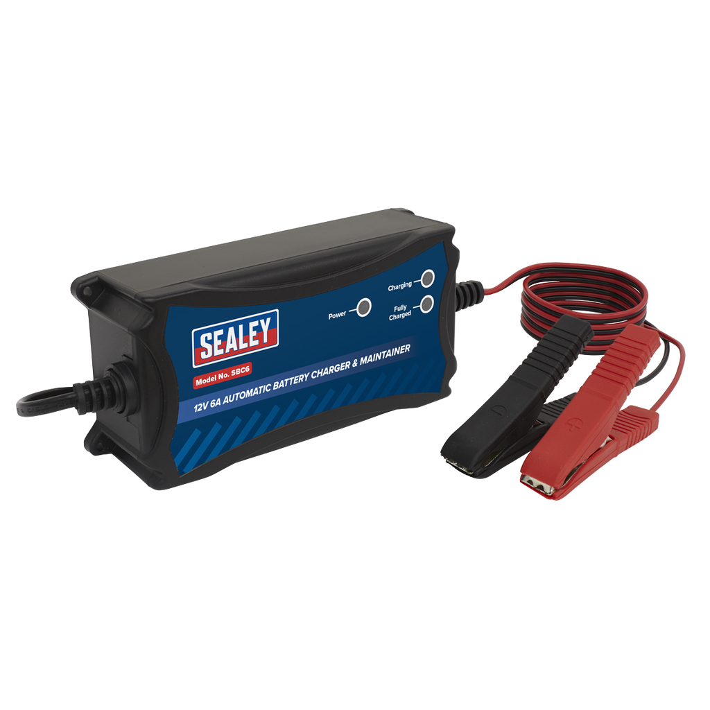 12V Fully Automatic Battery Charger/Maintainer, 6A (SBC6)