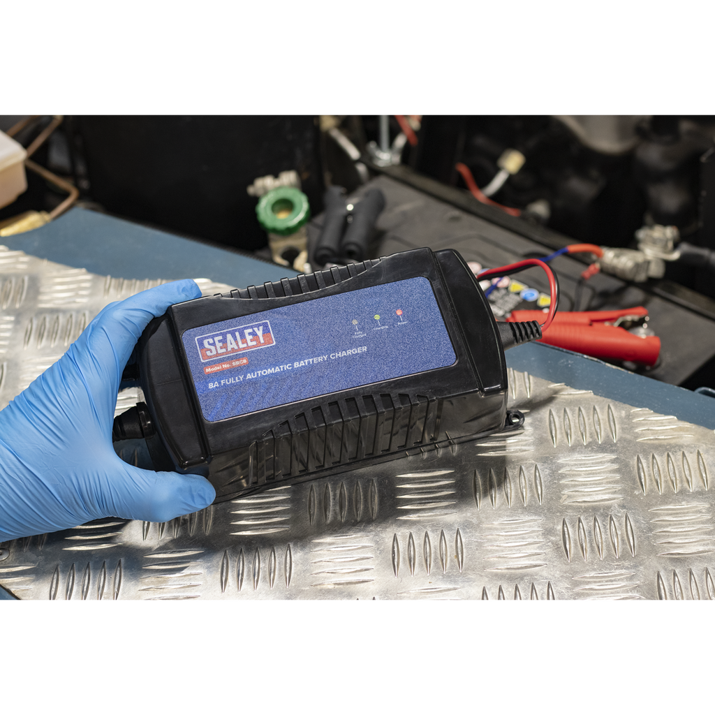 12V Fully Automatic Battery Charger/Maintainer, 8A (SBC8)