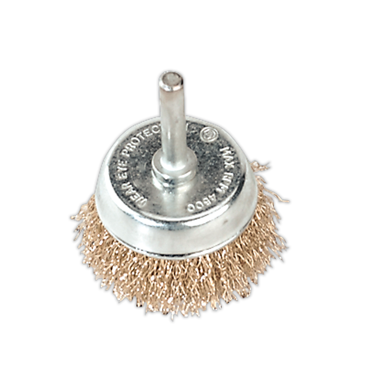 50mm Crimped Wire Cup Brush with 6mm Shaft