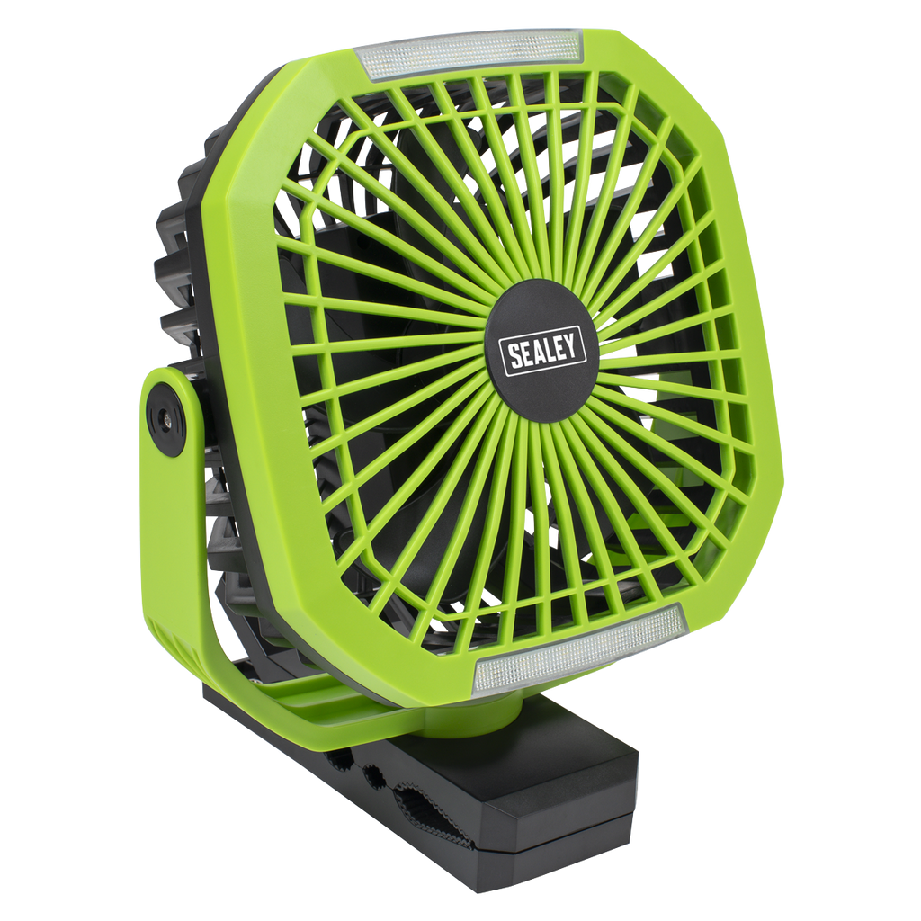 Portable Clip Fan with Worklight 8", 4-Speed (SCF8WL)