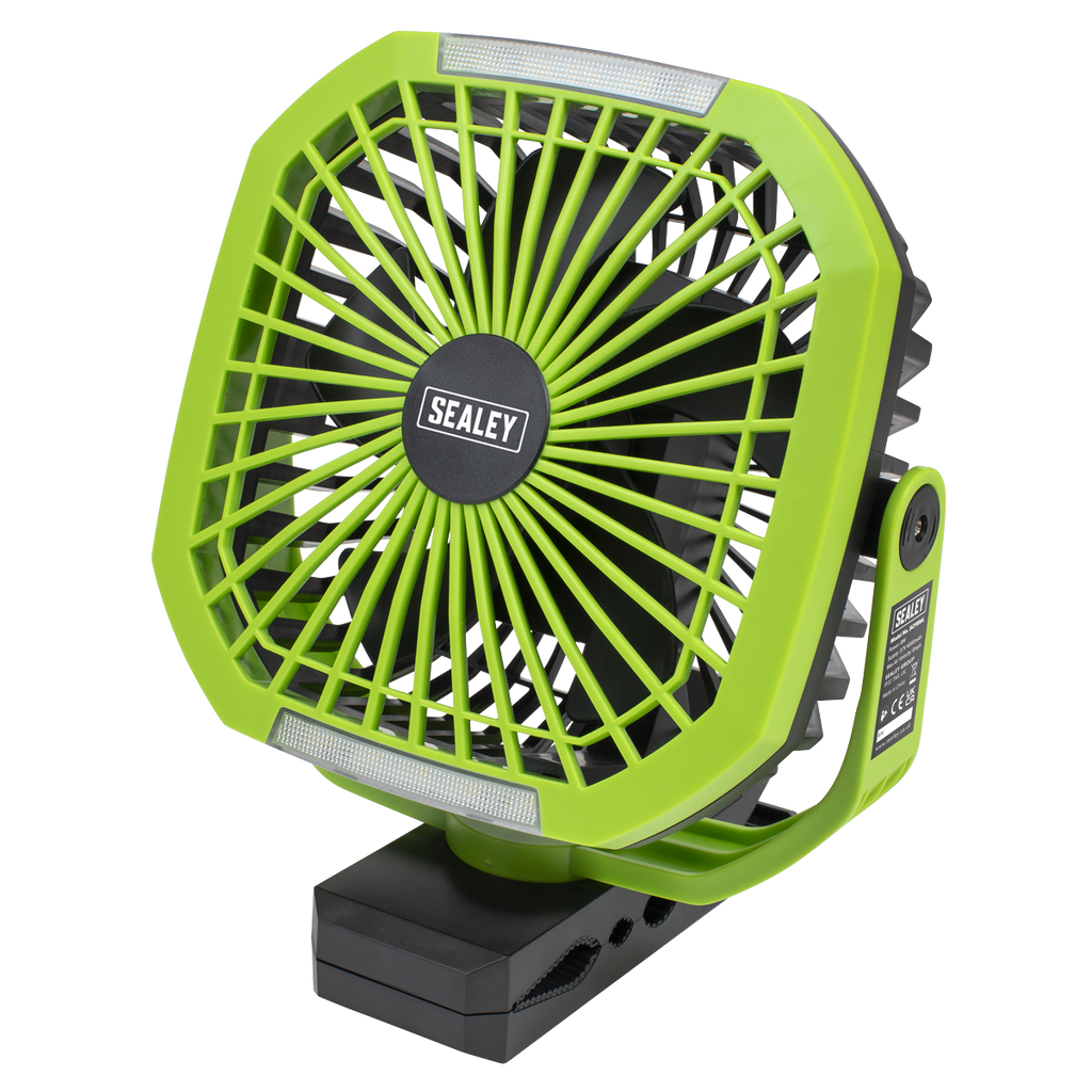 Portable Clip Fan with Worklight 8", 4-Speed (SCF8WL)