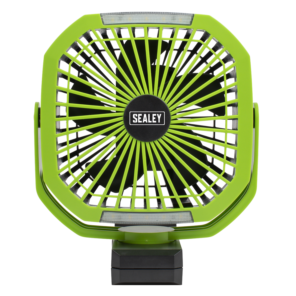 Portable Clip Fan with Worklight 8", 4-Speed (SCF8WL)
